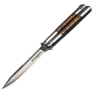 Nóż składany motylek Boker Magnum Balisong Wood Large