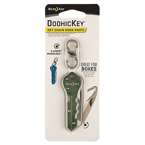 Nóż składany Nite Ize DoohicKey Key Chain Hook Knife - Olive