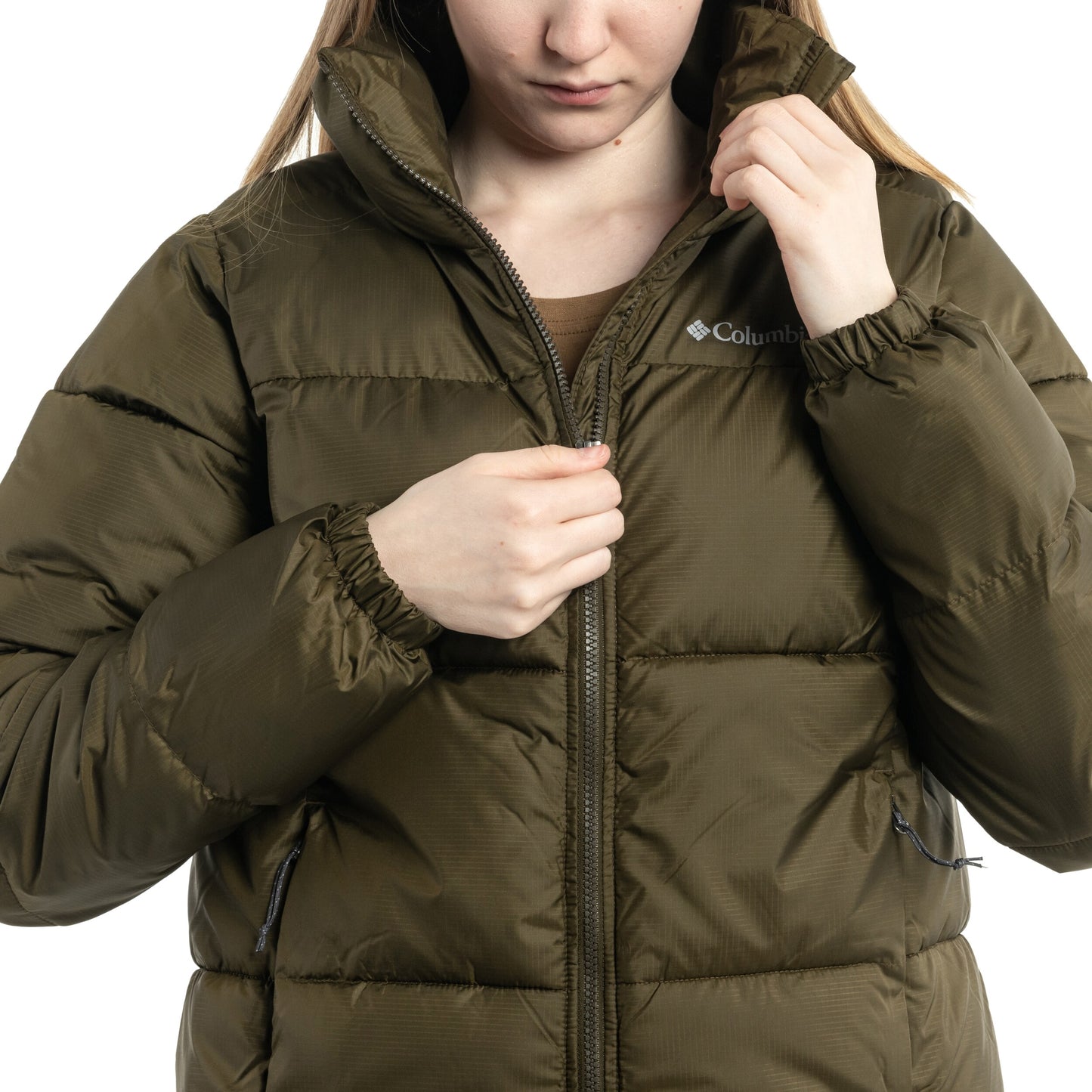 Kurtka damska Columbia Puffect Jacket - Olive Green