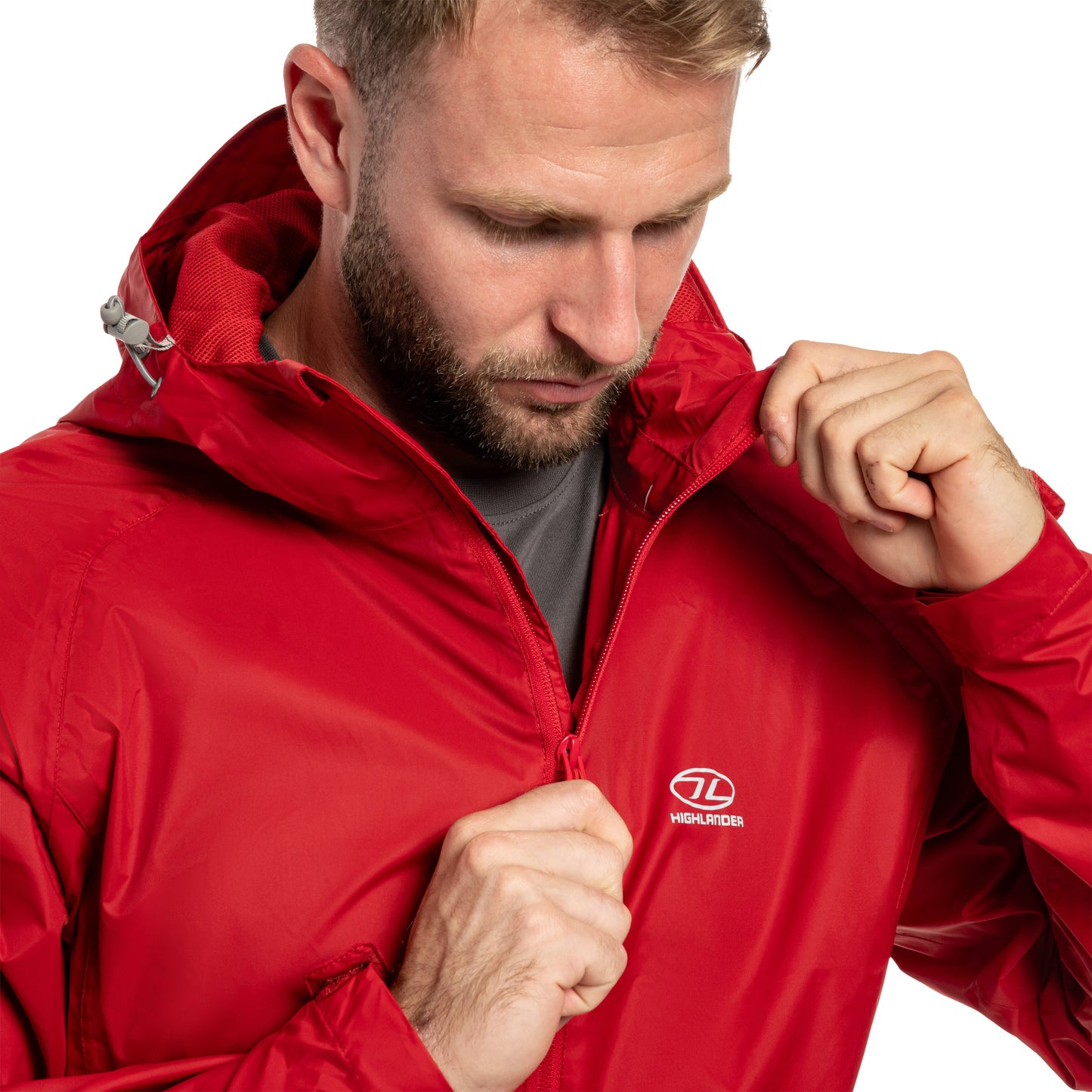 Kurtka Highlander Outdoor Stow & Go Pack Away V2 - Red
