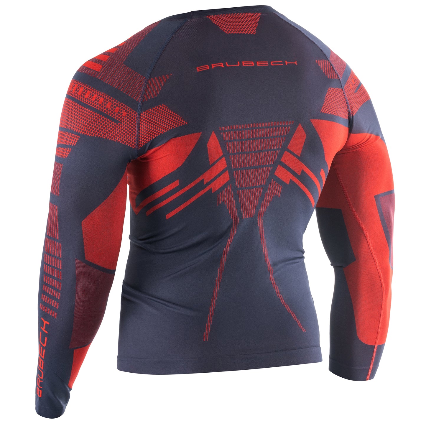 Koszulka termoaktywna Brubeck Dry Long Sleeve - Granatowa/Czerwona
