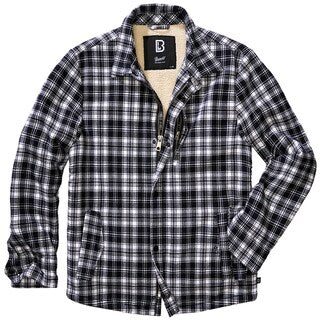 Kurtka Brandit Classic Sherpa Jacket White/Black Checkered