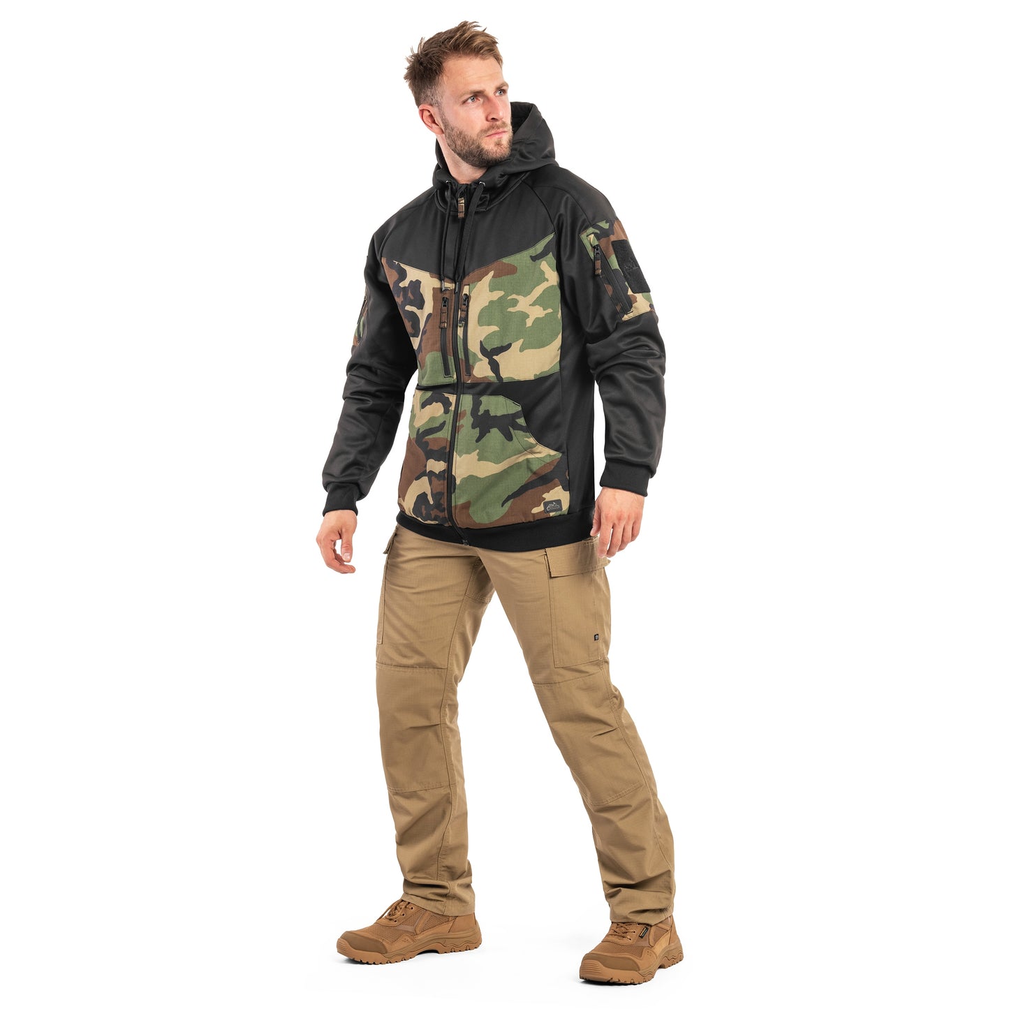 Bluza Helikon Rogue Hoodie - Black/US Woodland