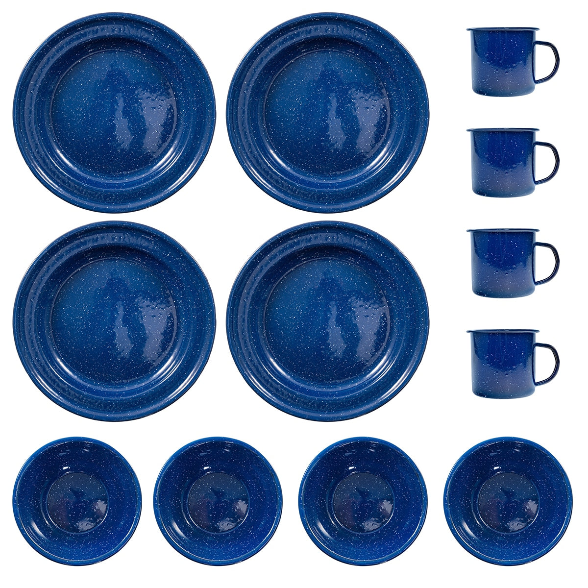 Zestaw naczyń turystycznych Mil-Tec Western Blue 12 szt.