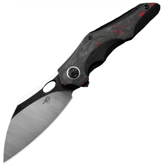 Nóż składany Bestech Knives Nogard - Black/Red Marble