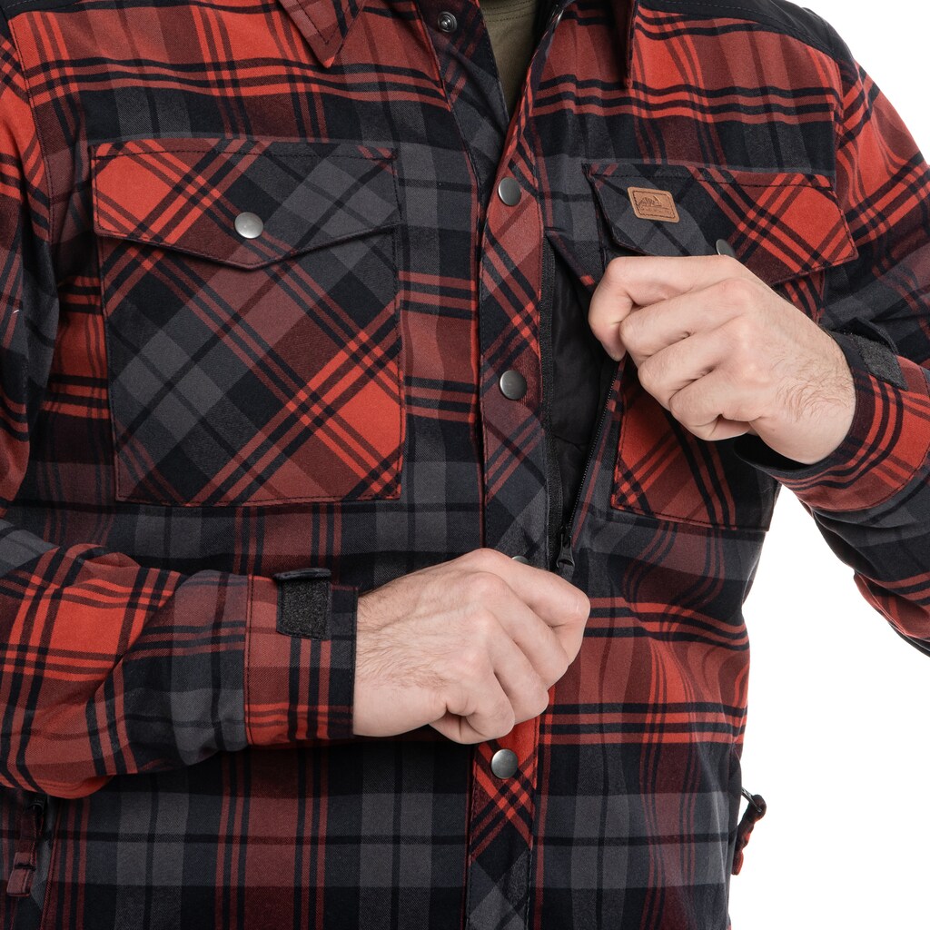 Koszula Helikon Winter Warden Long Sleeve - Slate Crimson Plaid
