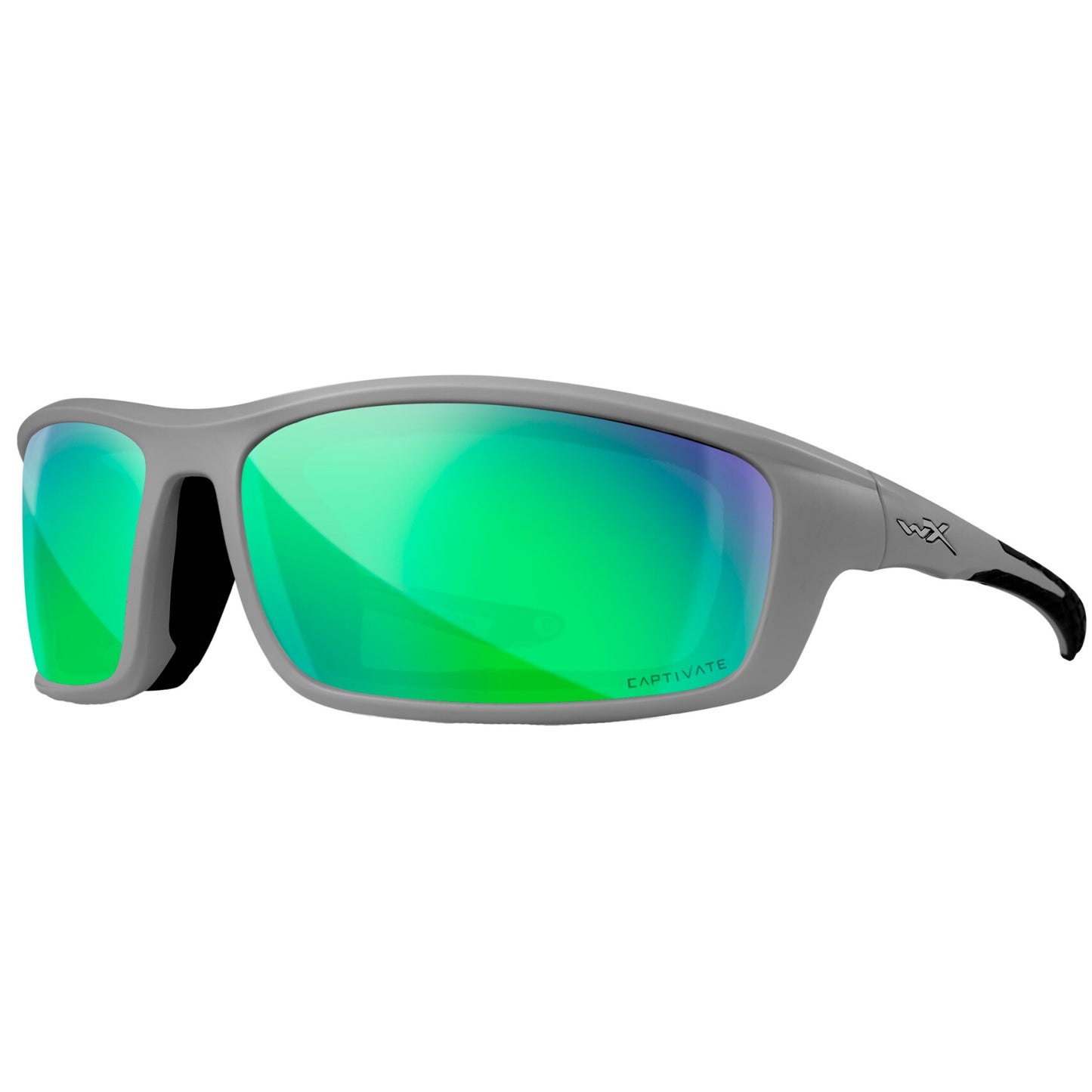 Okulary taktyczne Wiley X Grid - Captivate Polarized Green Mirror/Matte Cool Grey