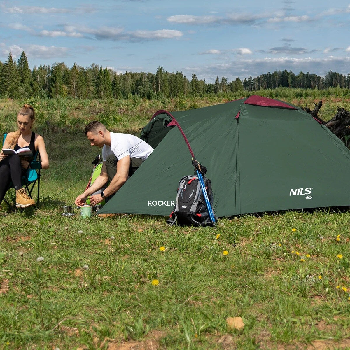 Namiot 3-osobowy Nils Camp Rocker NC6013 - Zielony