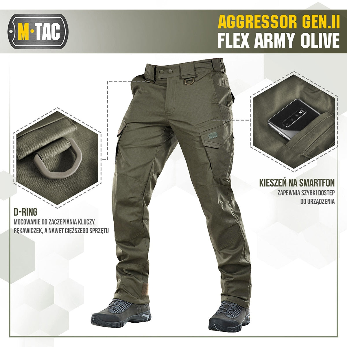 Spodnie M-Tac Aggressor Gen.II Flex - Army Olive