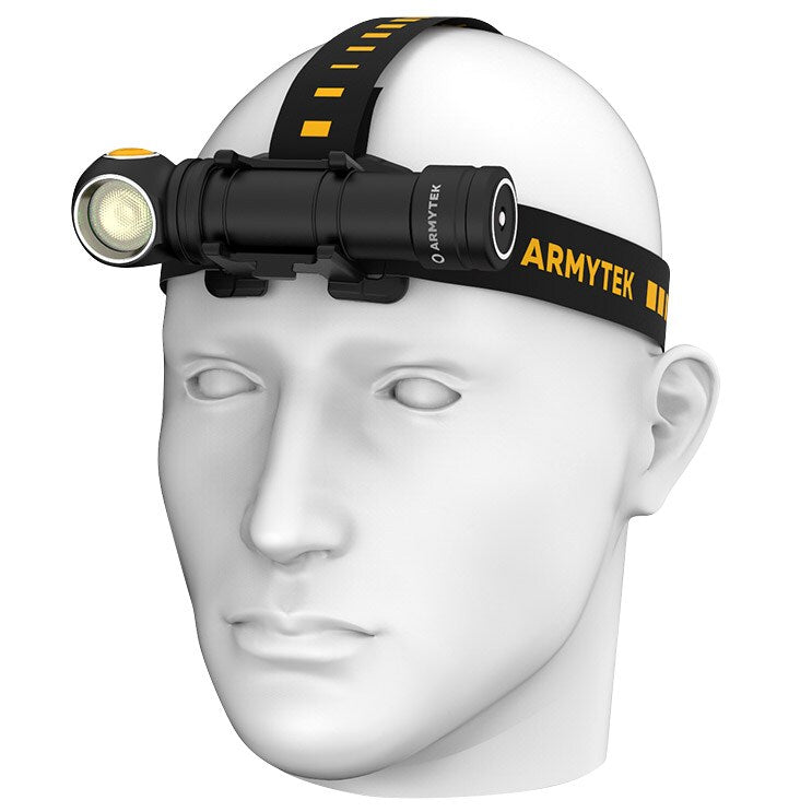 Latarka czołowa i kątowa Armytek Wizard C2 Pro Max Magnet USB Warm - 3720 lumenów
