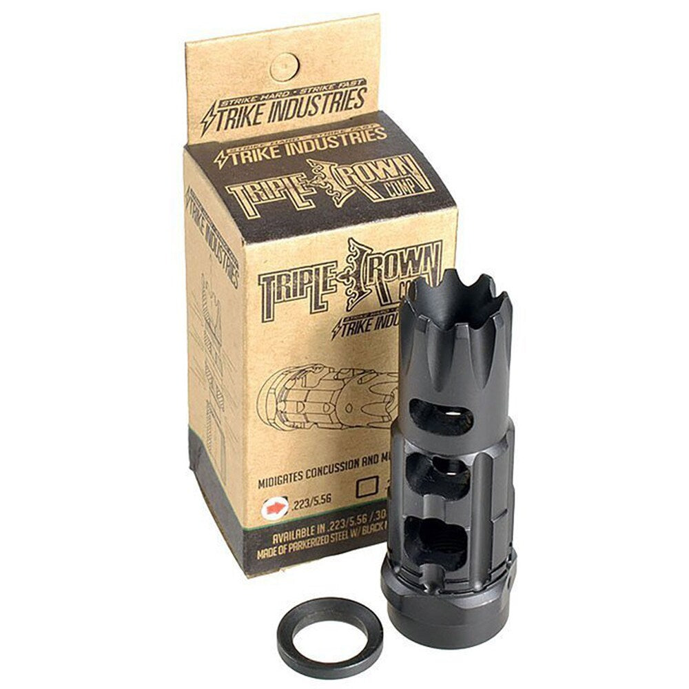 Kompensator Strike Industries Triple Crown-Comp do karabinków AR .223/5,56 - Black