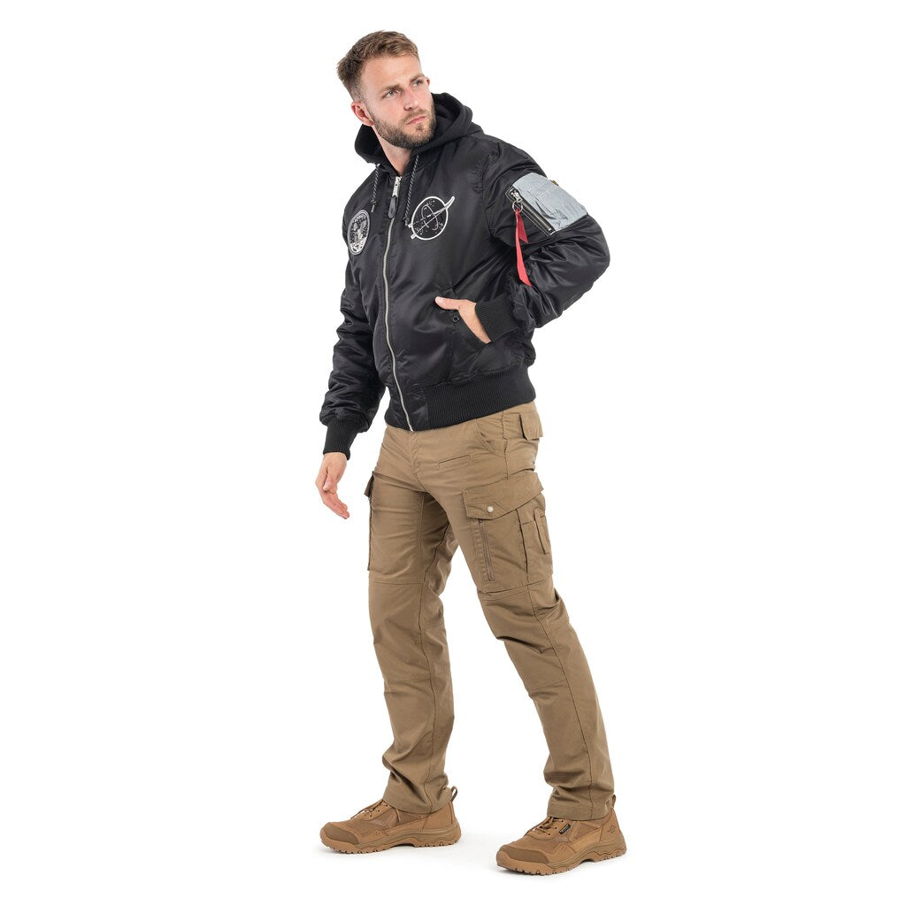Kurtka Alpha Industries MA-1 VF Hood Dark Side - Black/Reflective