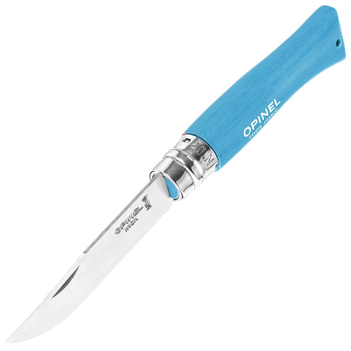 Nóż składany Opinel No.7 Colorama Inox - Cyan Blue