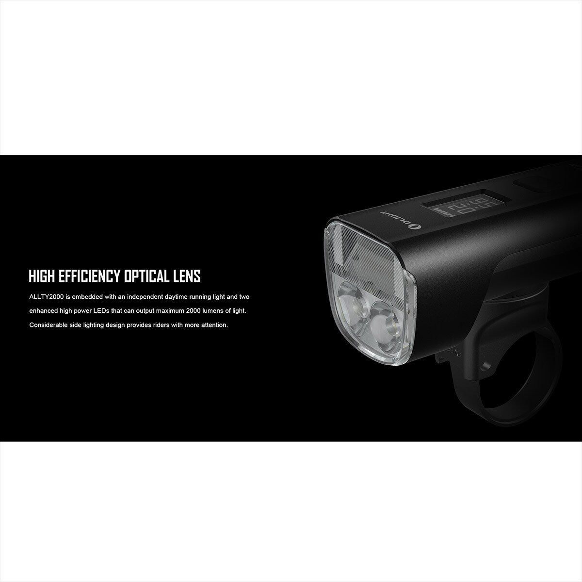 Światło rowerowe przednie z montażem Olight Magicshine Allty2000 - 2000 lumenów