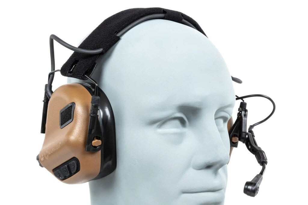 Ochronniki słuchu aktywne Earmor M32 Plus - Coyote Brown
