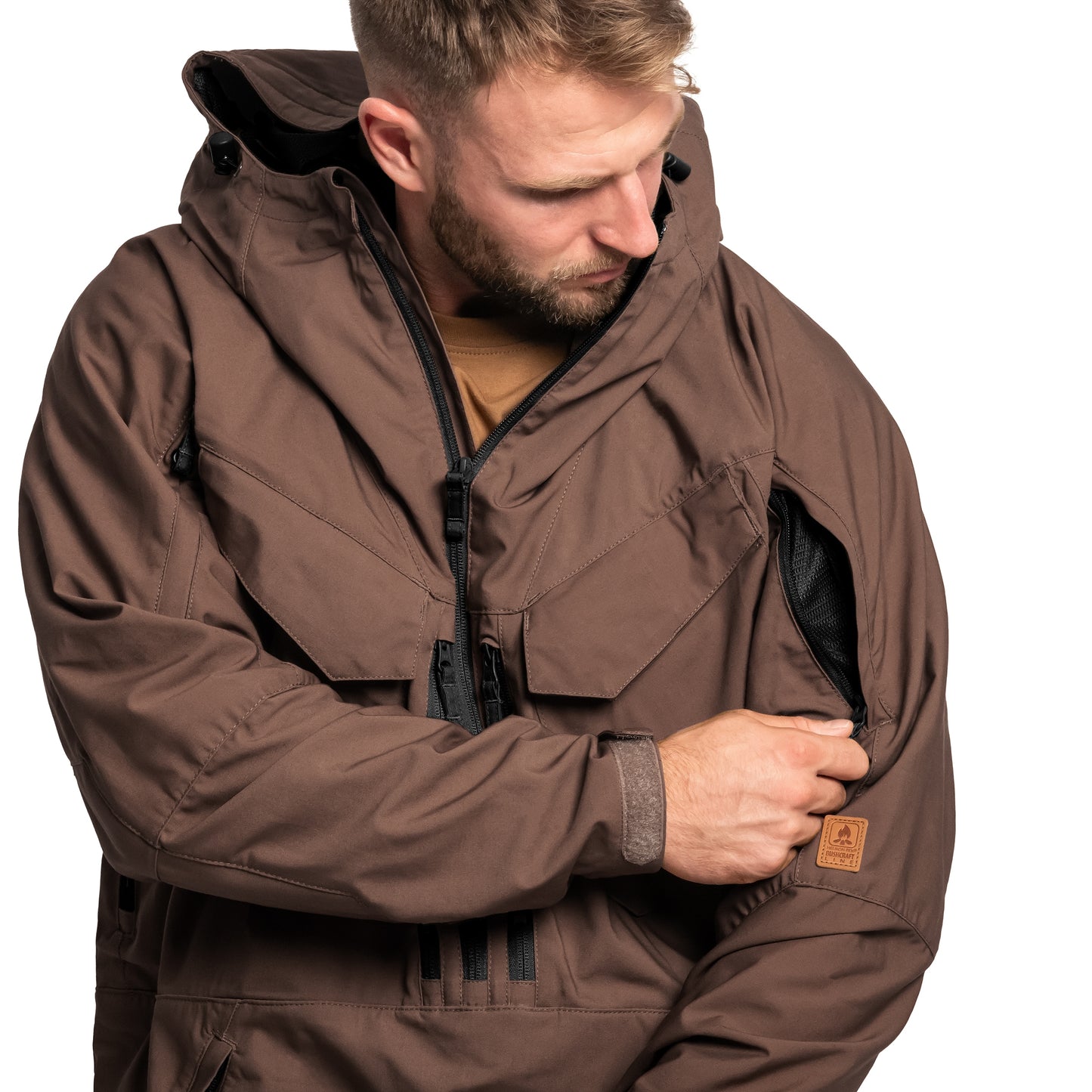 Kurtka Helikon Pilgrim Anorak - Earth Brown/Black