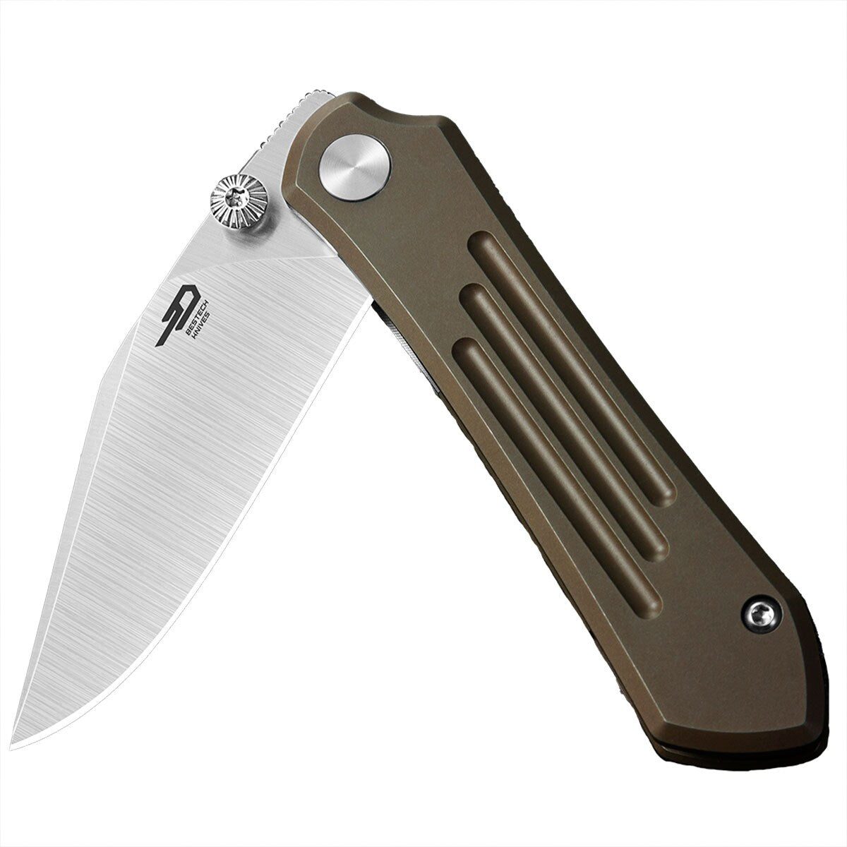 Nóż składany Bestech Knives Icarus - Silver Blade / Brown Titanium