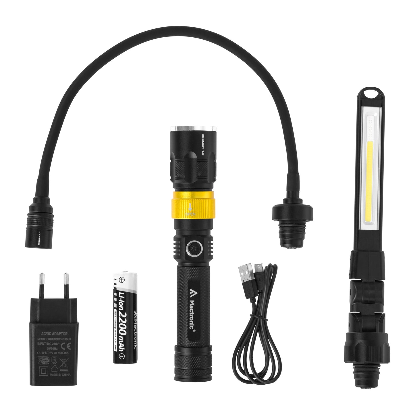 Latarka Mactronic Beemer 4 Black - 350 lumenów