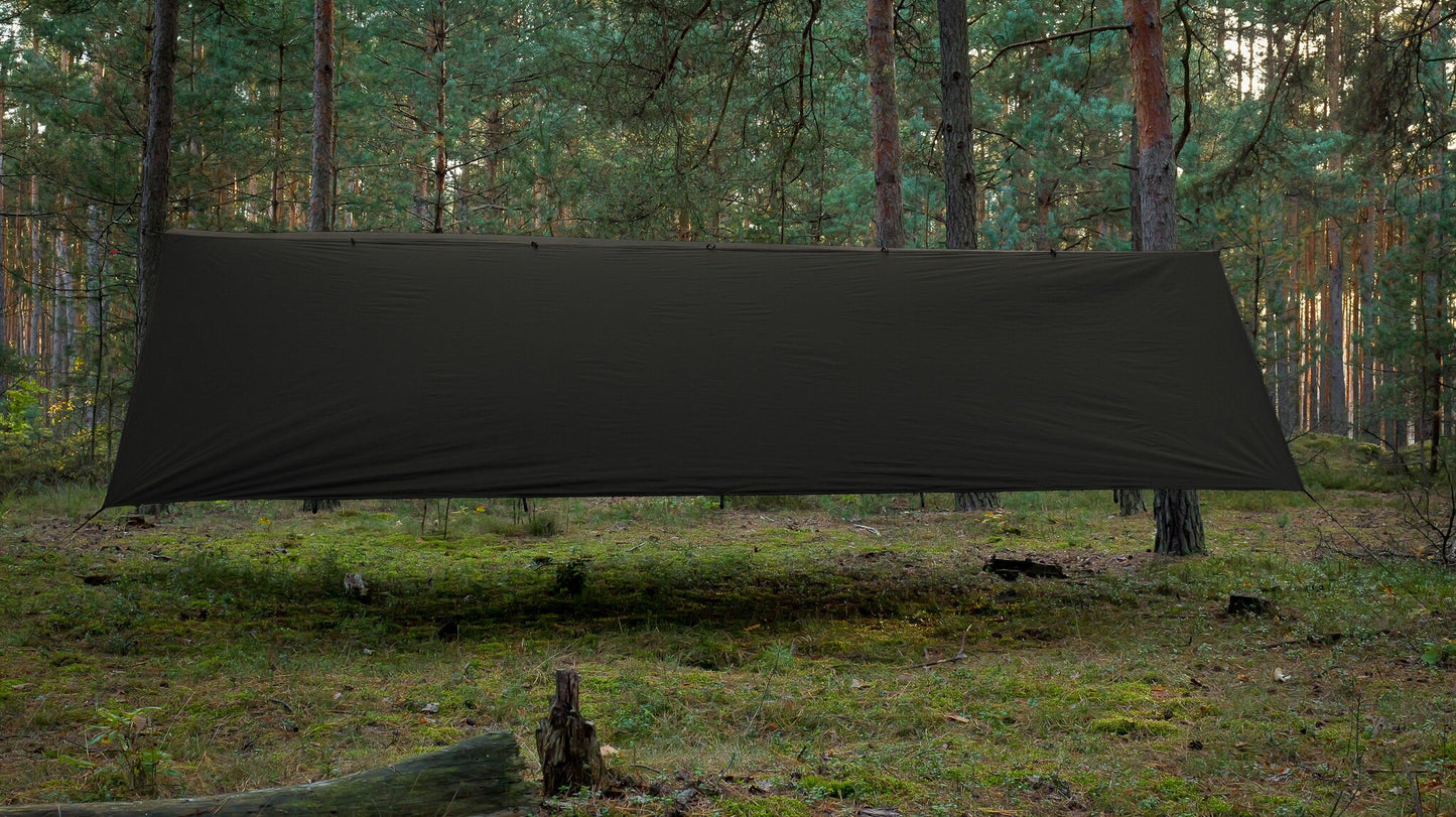 Płachta biwakowa TigerWood Tarp T2 3 x 3 m - Dark Khaki