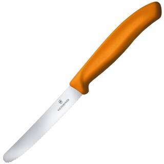 Nóż kuchenny Victorinox Swiss Classic Orange - ząbkowany z zaokrąglonym czubkiem