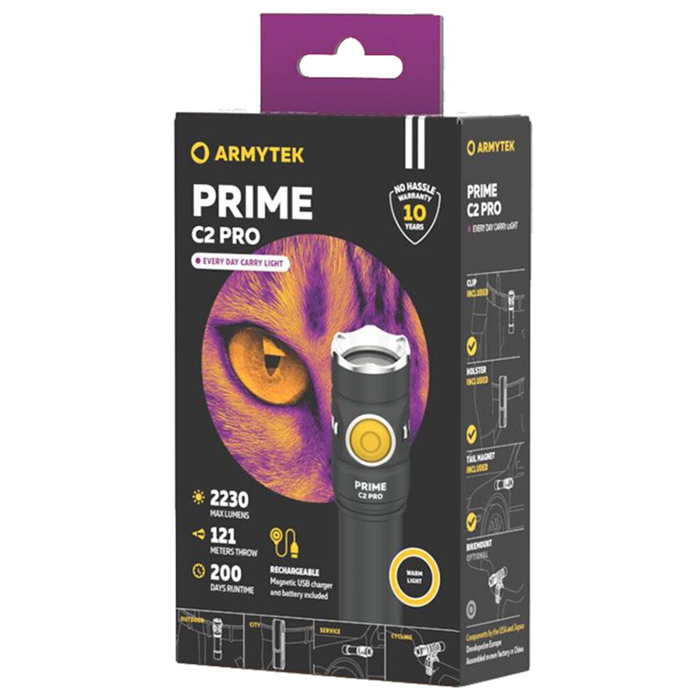 Latarka Armytek Prime C2 Pro Magnet USB Warm - 2230 lumenów
