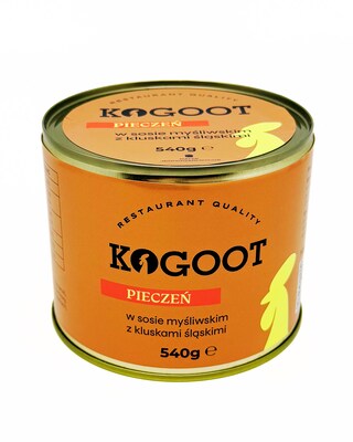 Żywność konserwowana Kogoot - Pieczeń w sosie myśliwskim z kluskami śląskimi 540 g