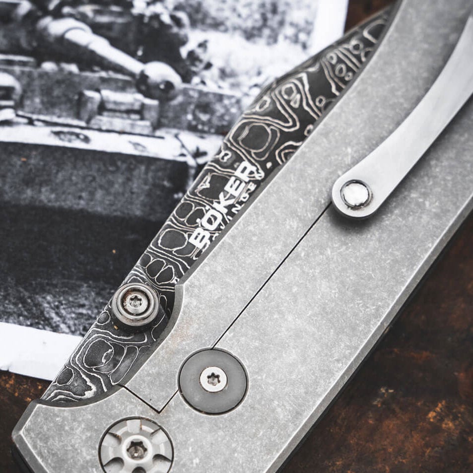 Nóż składany Boker Solingen Tiger Damascus