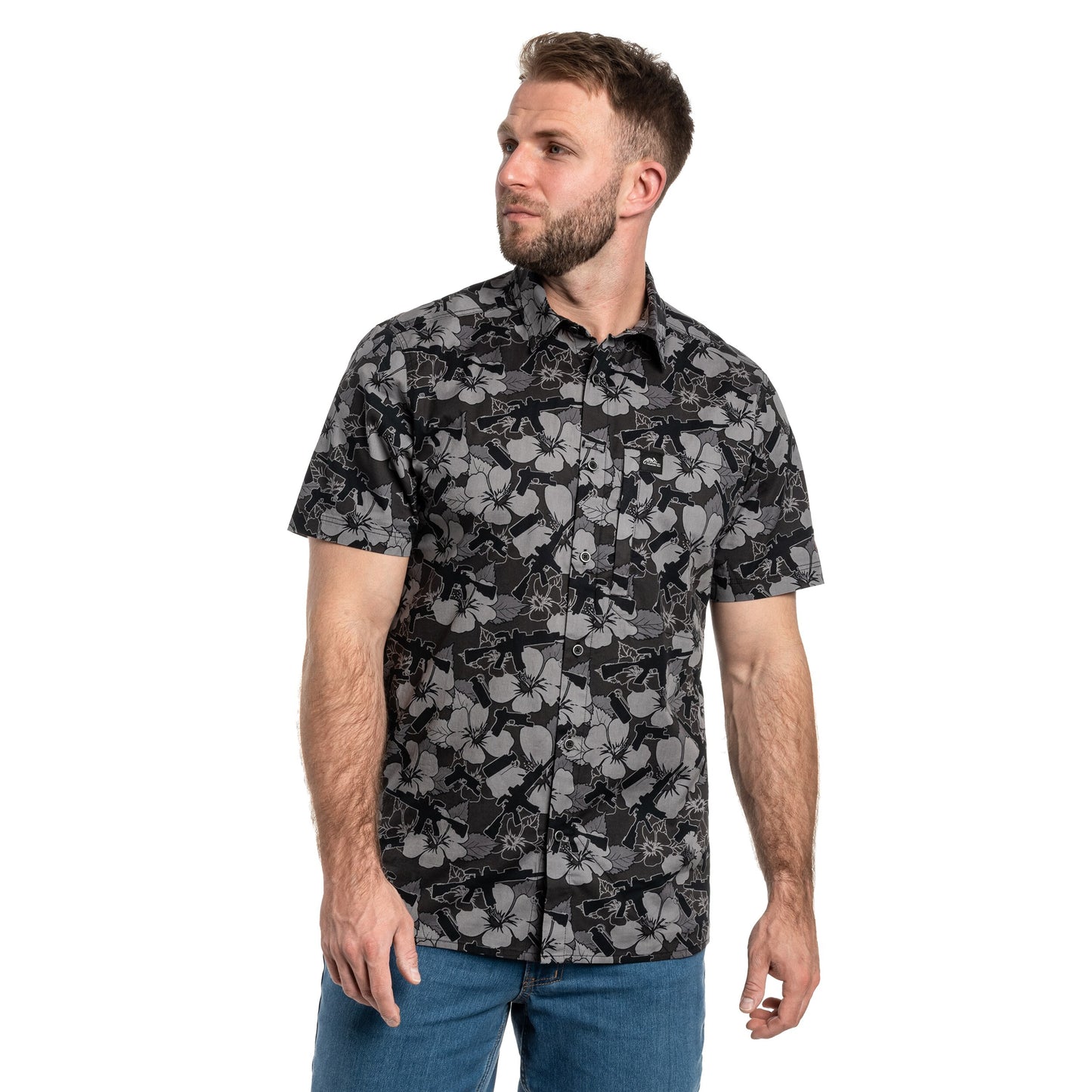 Koszula Helikon Tactical Hawaiian Short Sleeve - Dark Ops