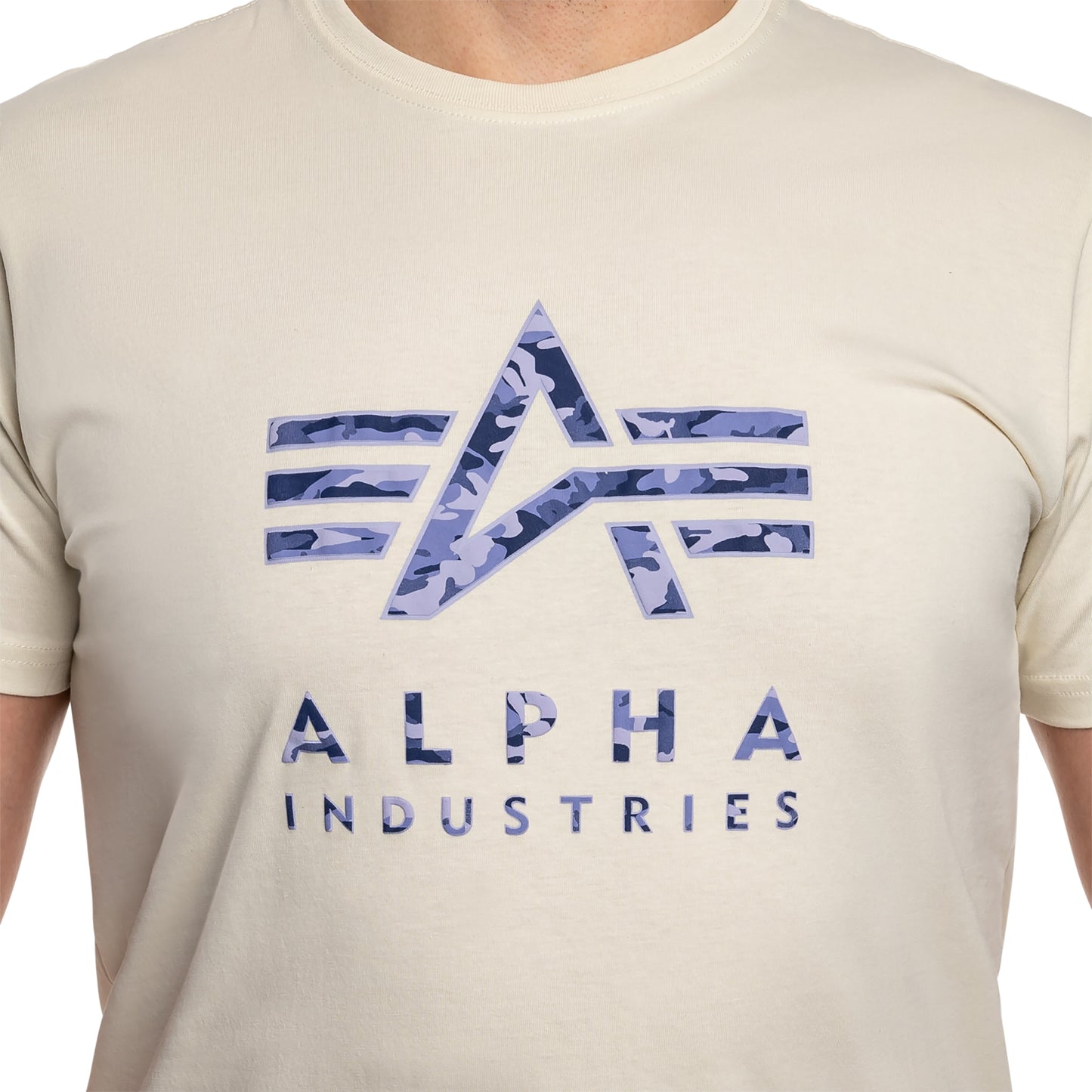 Koszulka T-Shirt Alpha Industries Camo Puff Print - Vintage Worn Blue