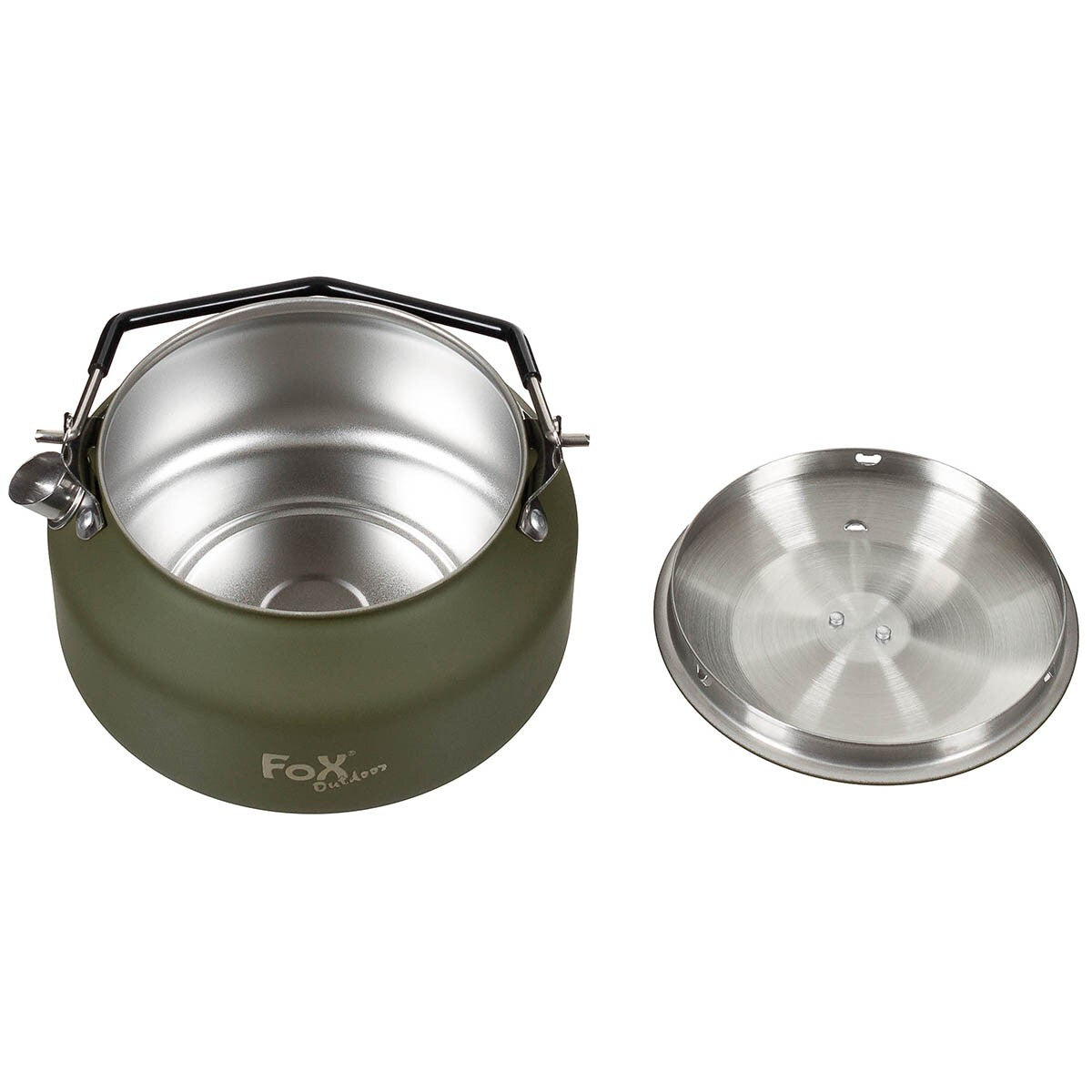 Czajnik turystyczny MFH Fox Outdoor Stainless Stee 1 l - Olive