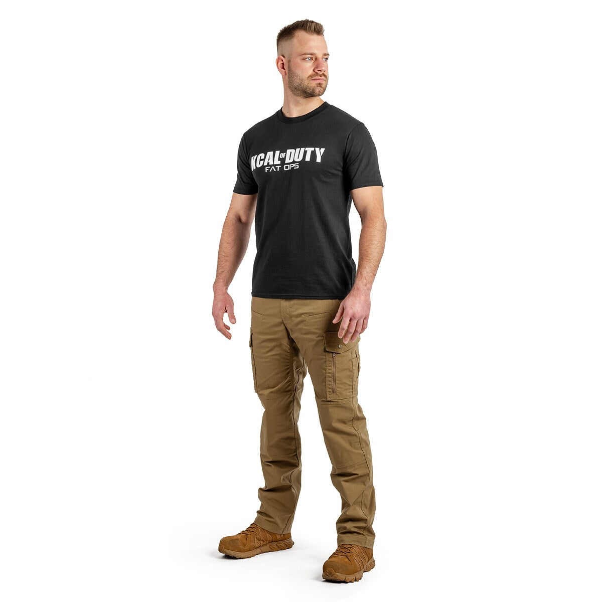Koszulka T-shirt Kałdun Kcal Of Duty - Czarna
