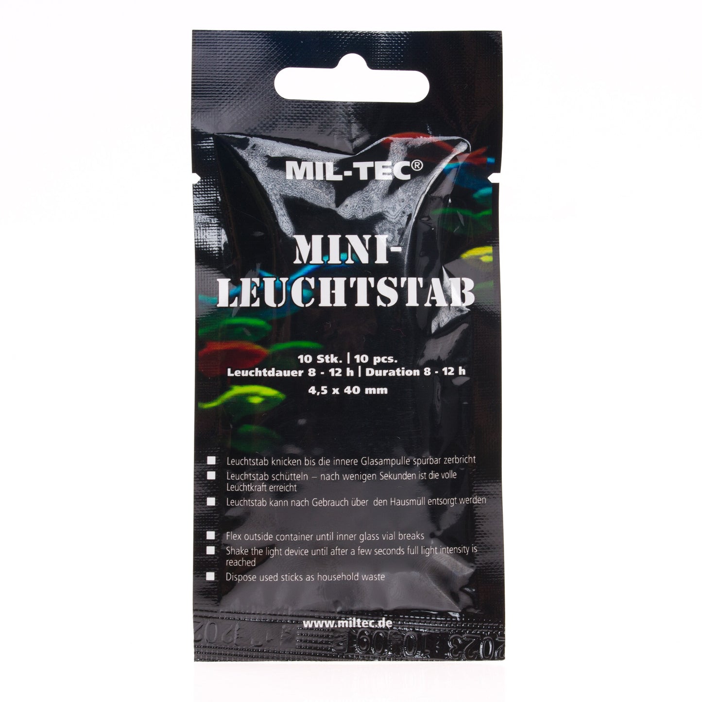 Oświetlenie chemiczne Mil-Tec Lightstick Mini 10 szt. - Red
