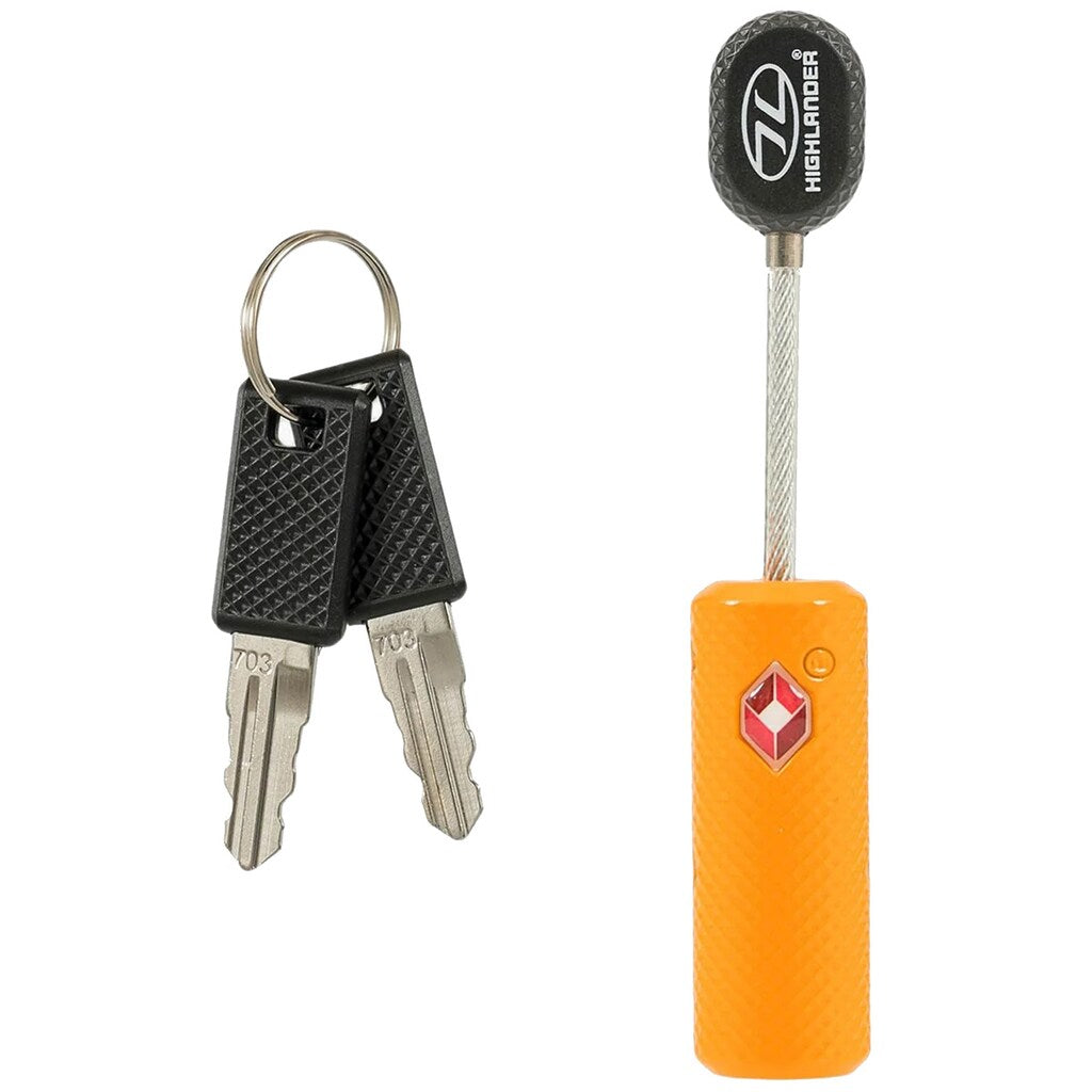 Kłódka Highlander TSA Barrel Zip - Orange