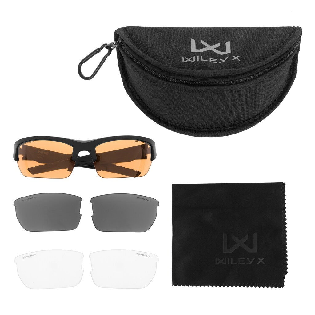 Okulary taktyczne Wiley X Valor 2.5 Set 3in1 - Matte Black