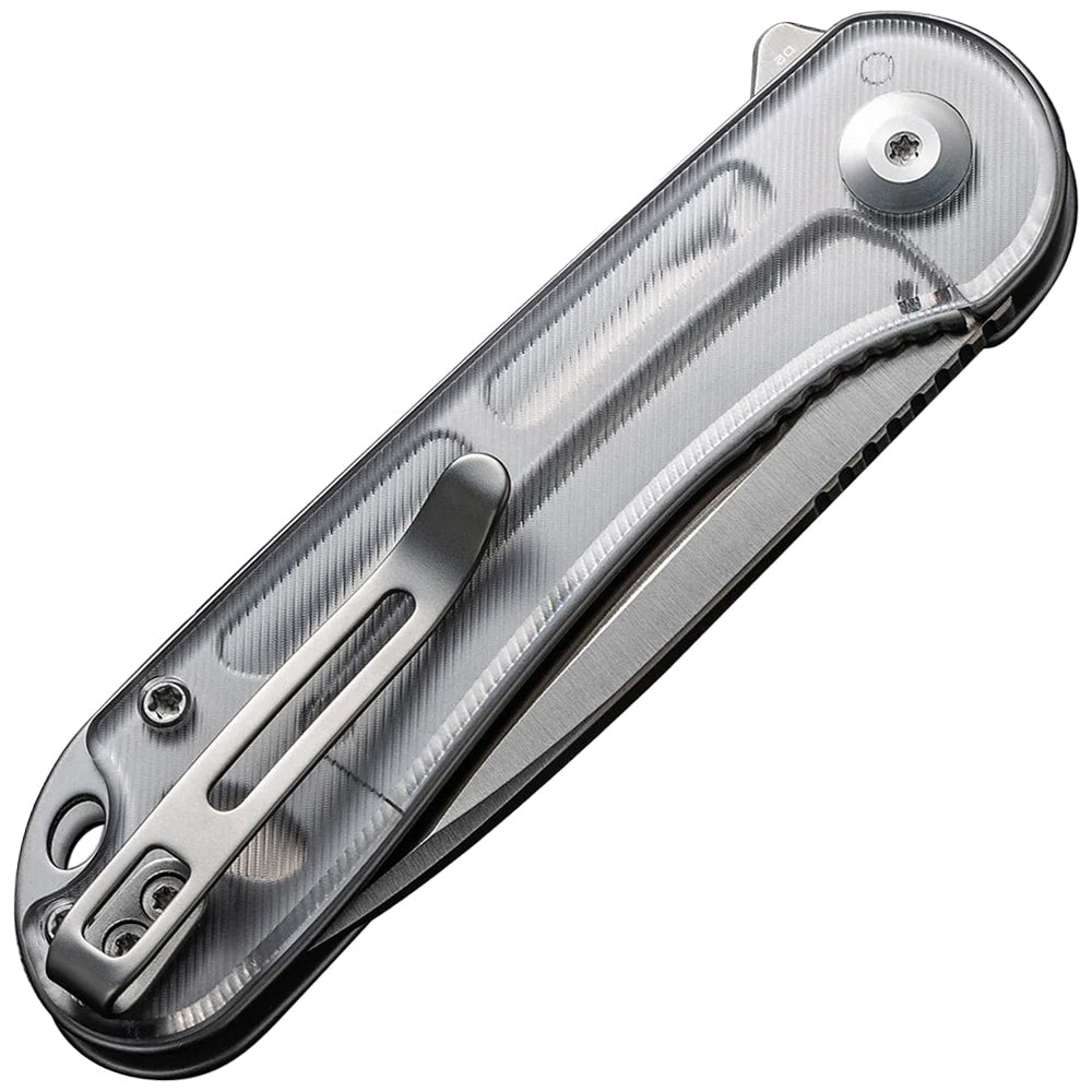 Nóż składany Civivi D2 Elementum Flipper C907A-7 - Satin/Polished Clear Lexan