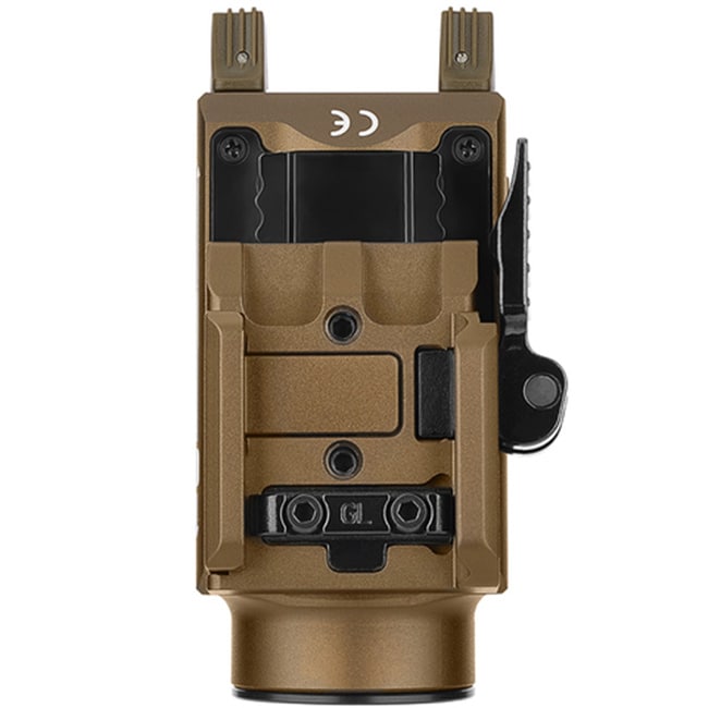 Latarka z celownikiem laserowym Olight BALDR S Desert Tan - 800 lumenów, Green Laser