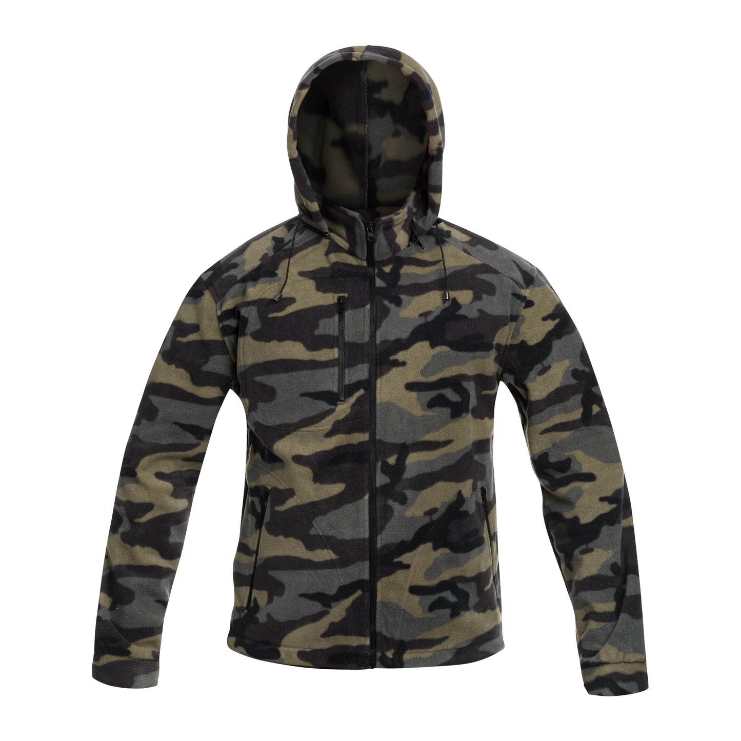 Polar wojskowy z kapturem - Camouflage