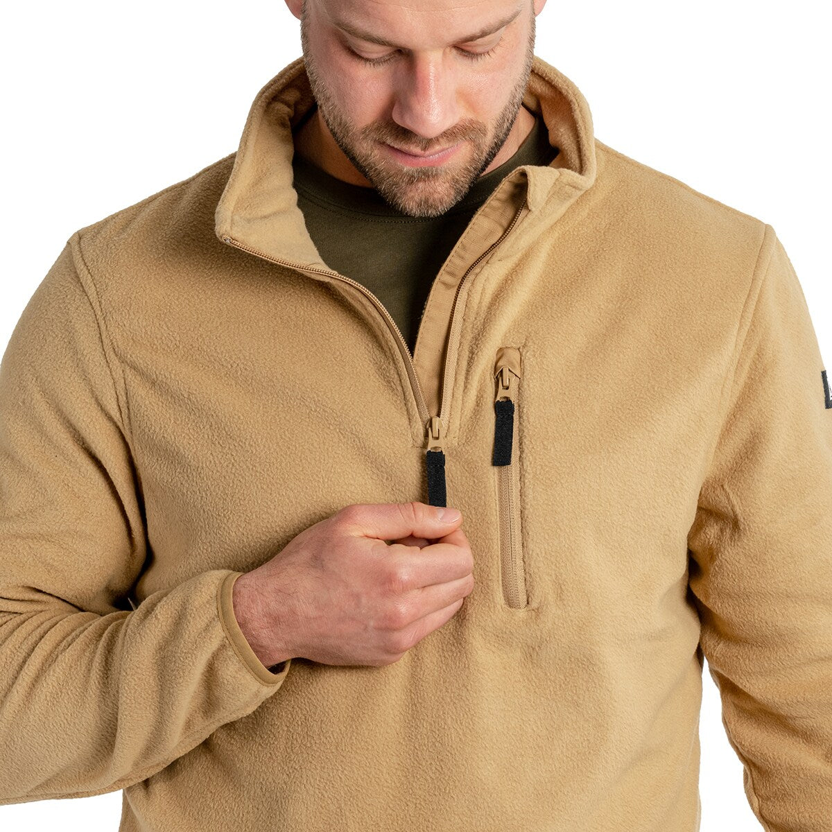 Polar Brandit Fleece Troyer - Coyote