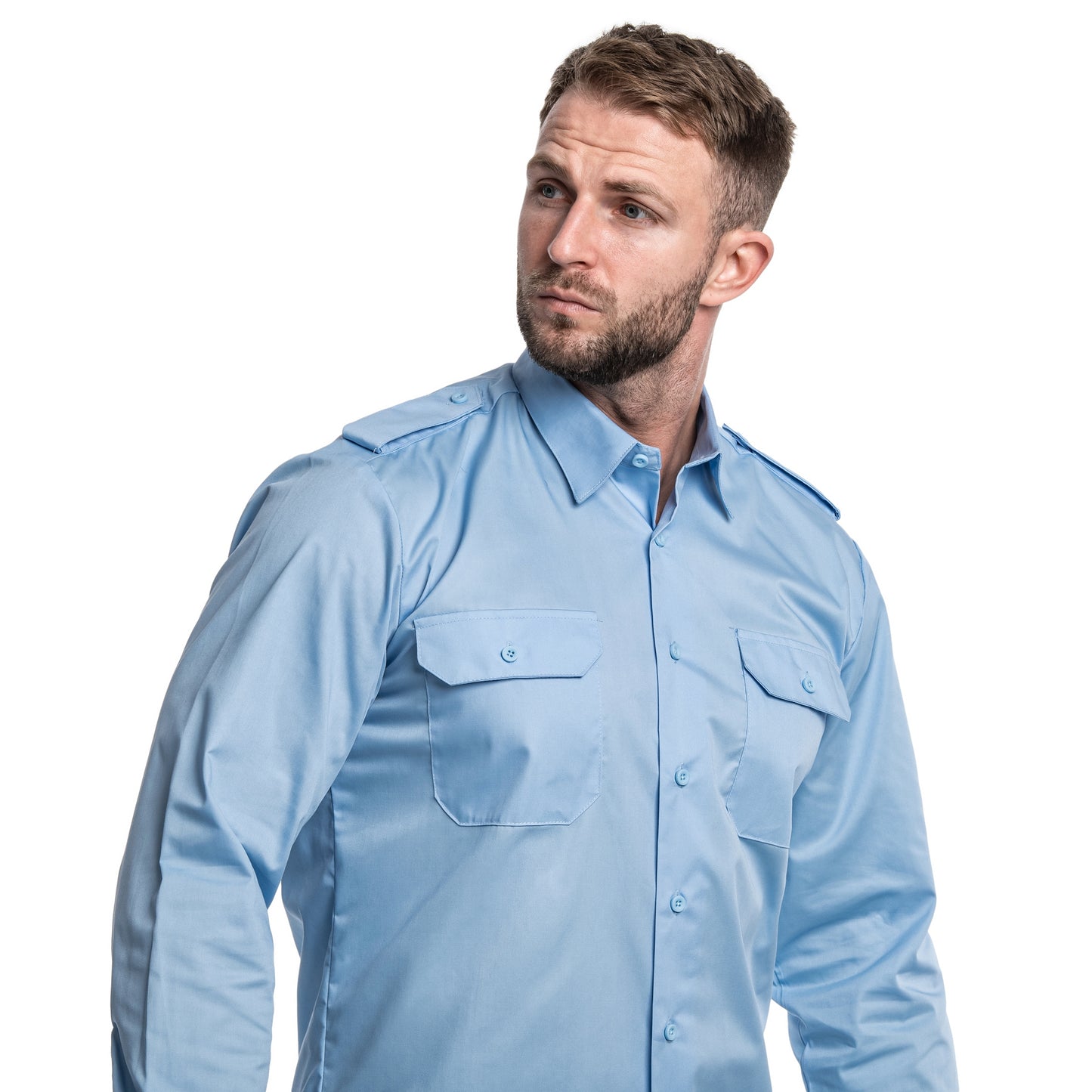 Koszula Mil-Tec Service Long Sleeve Shirt - Light Blue