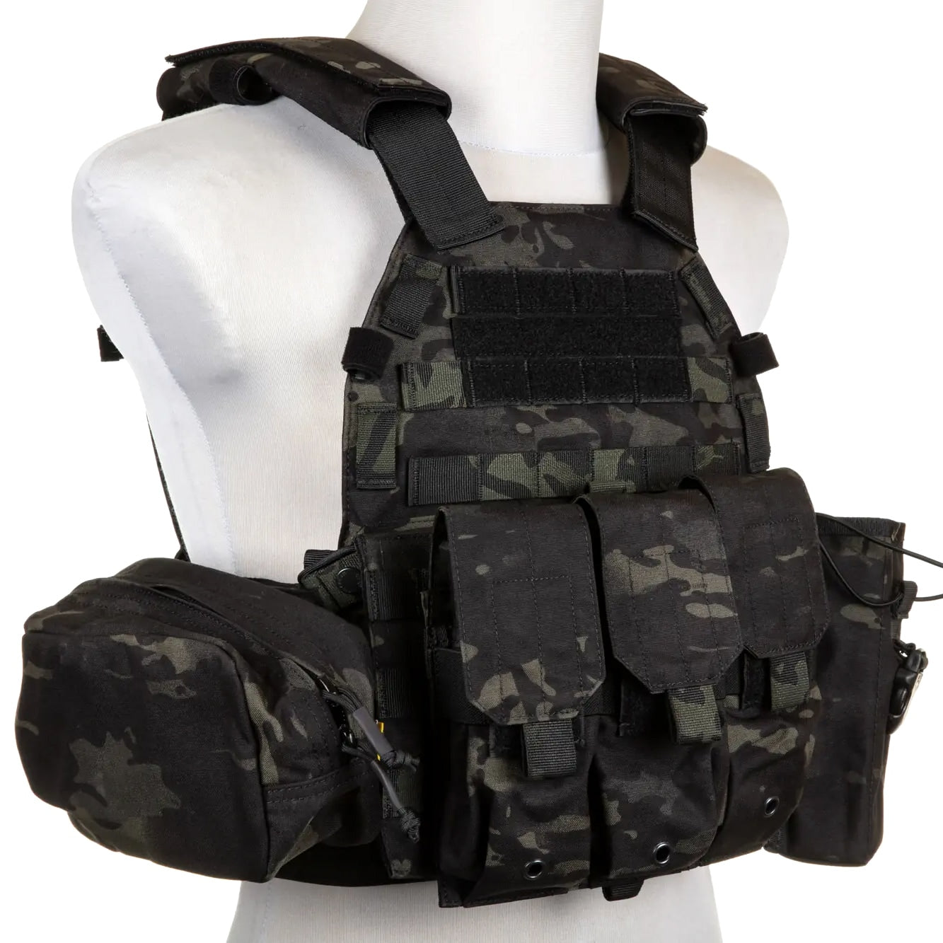 Kamizelka taktyczna Emerson Plate Carrier 6094A Style z zestawem ładownic - MultiCam Black