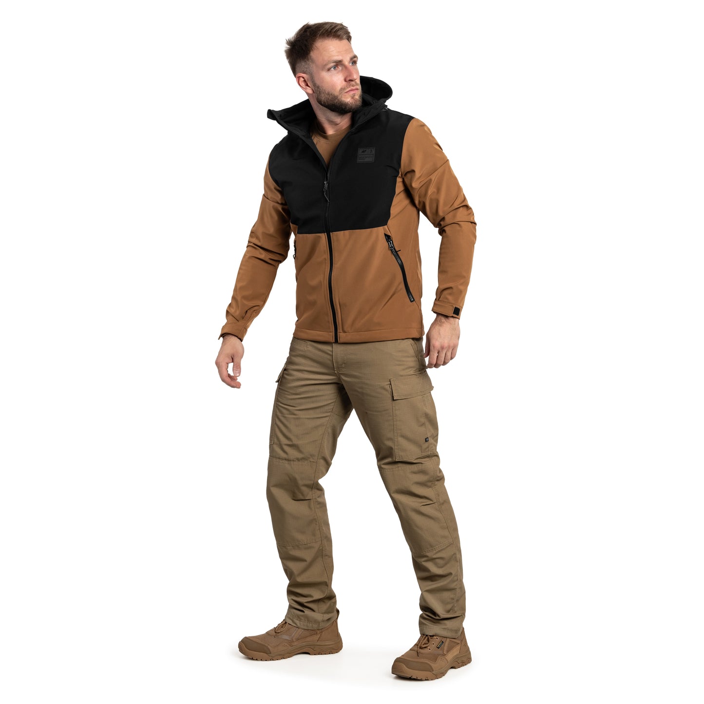 Kurtka 4F Softshell TSOFM155 - Brązowa