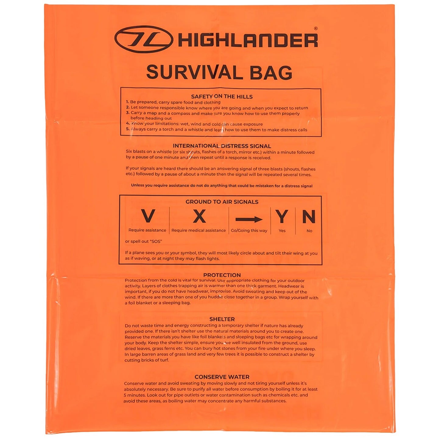 Śpiwór termiczny Highlander Emergency/Survival Bag - Orange