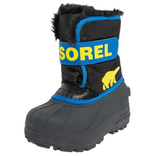 Buty śniegowce dziecięce Sorel Snow Commander Boot - Black/Super Blue