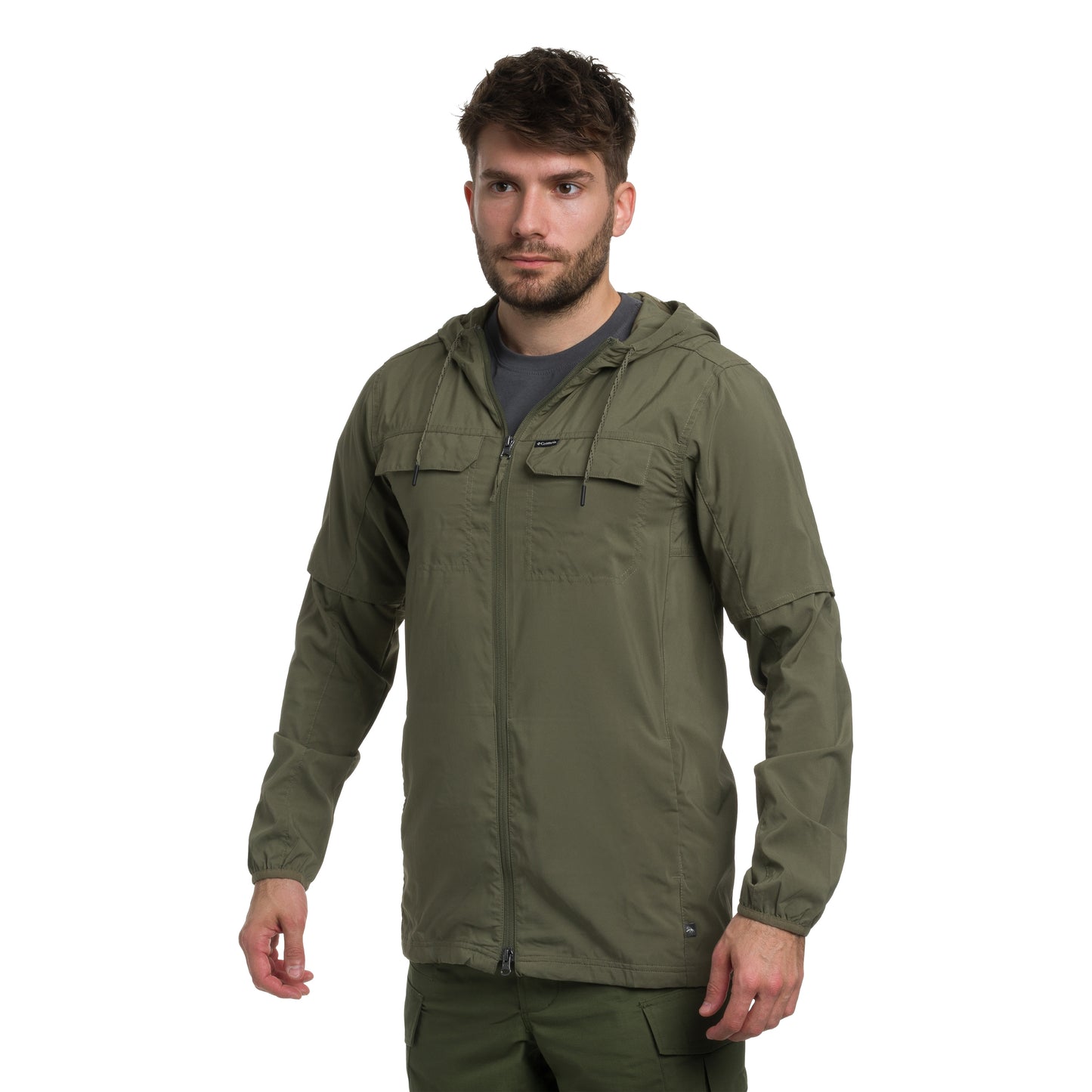 Kurtka Columbia Skien Valley Hooded Insect Shield - Stone Green