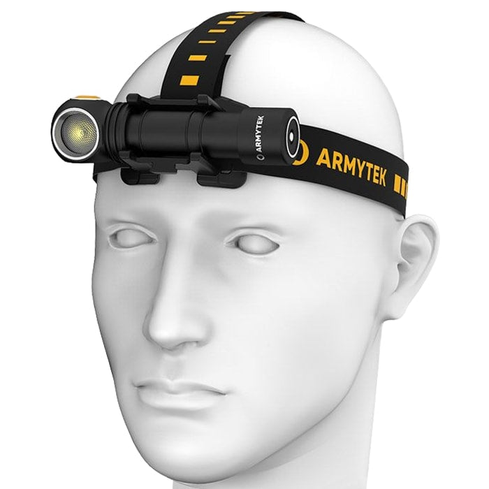 Latarka czołowa i kątowa Armytek Wizard C2 Pro Nichia Magnet USB Yellow PCB - 1600 lumenów