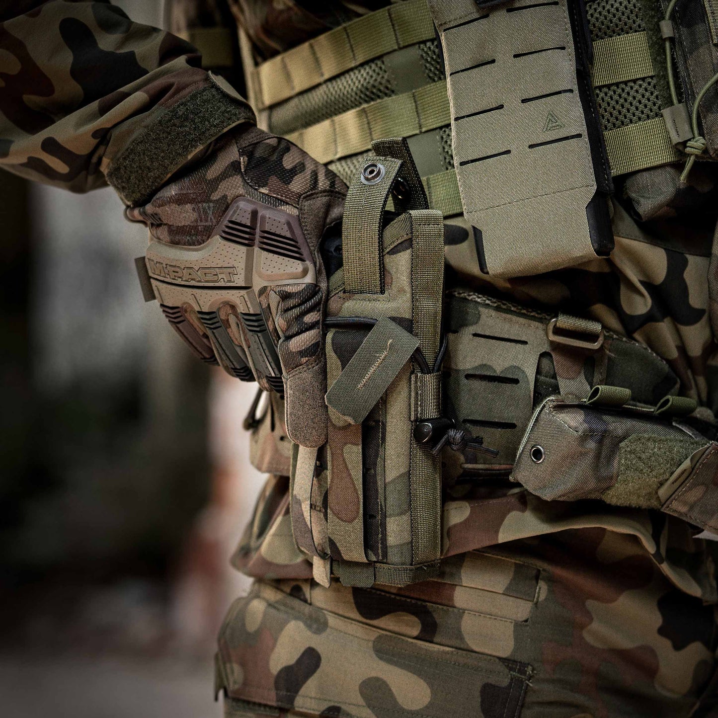 Rękawice taktyczne Mechanix Wear M-Pact - wz.93 Pantera PL Woodland