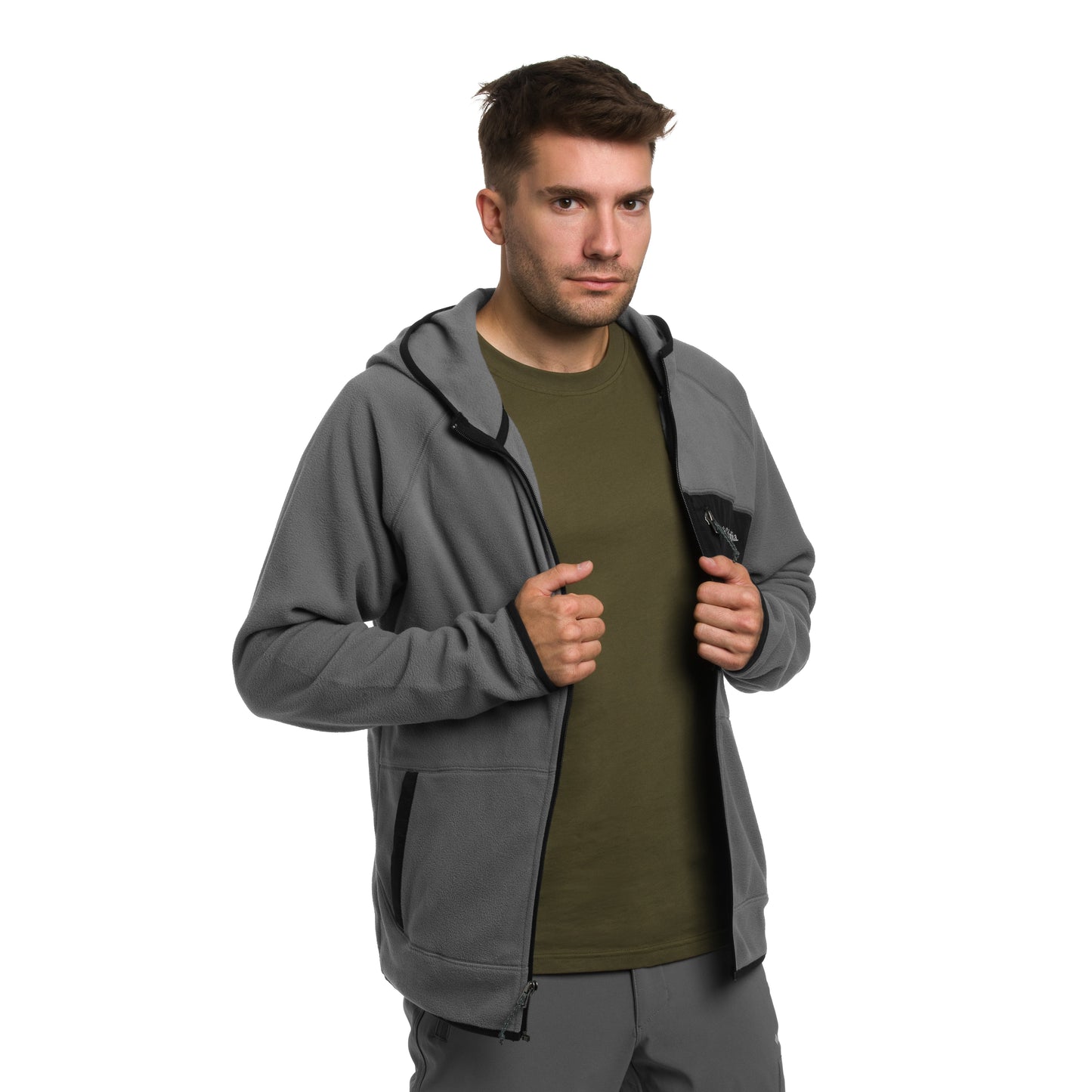 Polar Columbia Fast Trek Overlay Hooded - City Grey/Black