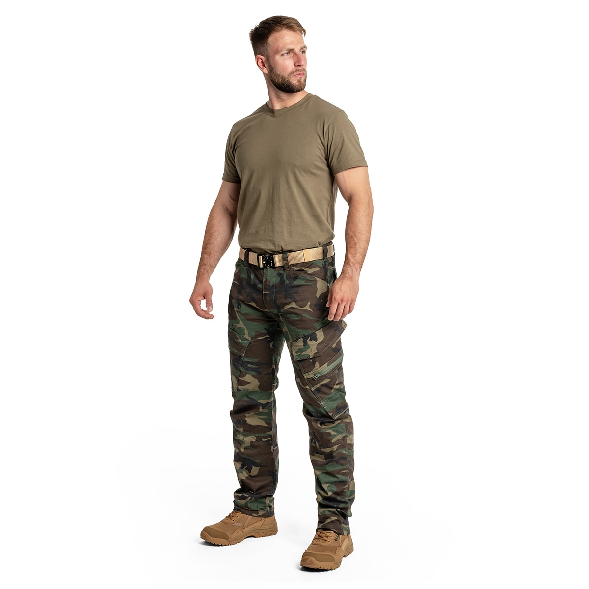 Spodnie Brandit Adven Slim Fit - Woodland