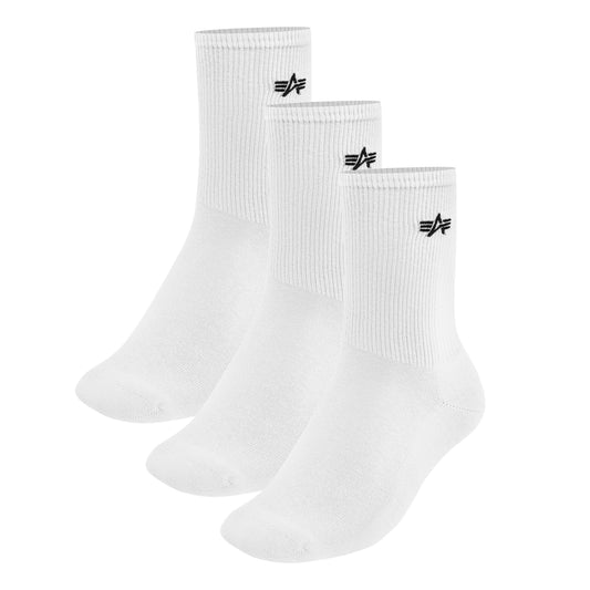 Skarpety Alpha Industries Basic Socks White - 3 pary