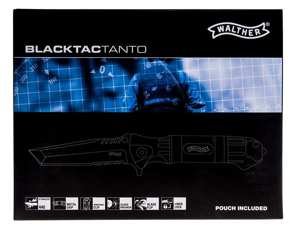 Nóż składany Walther Black Tac Tanto Knife